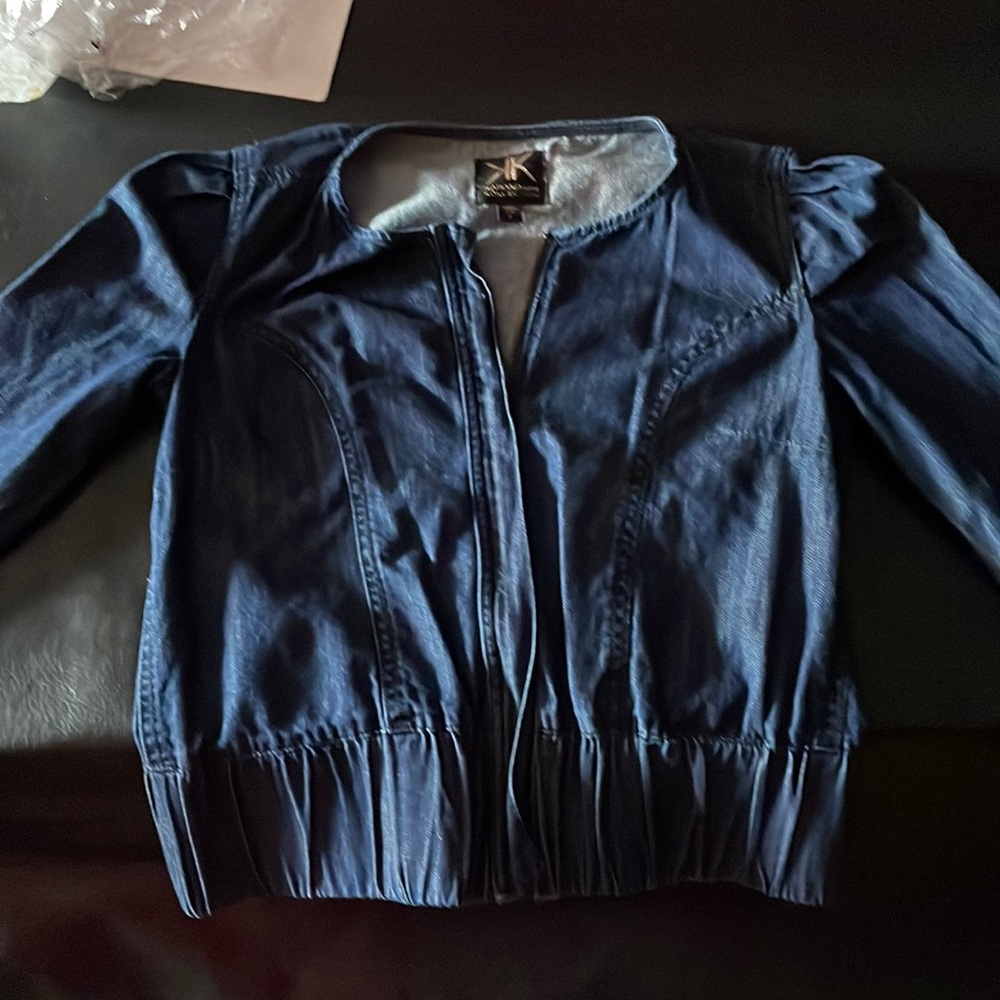Kardashian Kollection denim blouse
